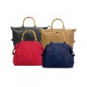 Leather bags with wooden handle in stock