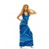 Blue Printed Maxi Dress