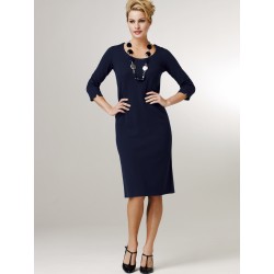 Dark Blue Sheath Dress