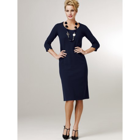 Dark Blue Sheath Dress