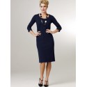 Dark Blue Sheath Dress