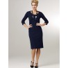 Dark Blue Sheath Dress